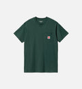 Loose Fit Heavyweight Mens Short Sleeve Shirt Green