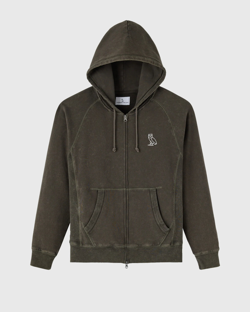 Muskoka Raglan Full Zip Hoodie Deep Olive