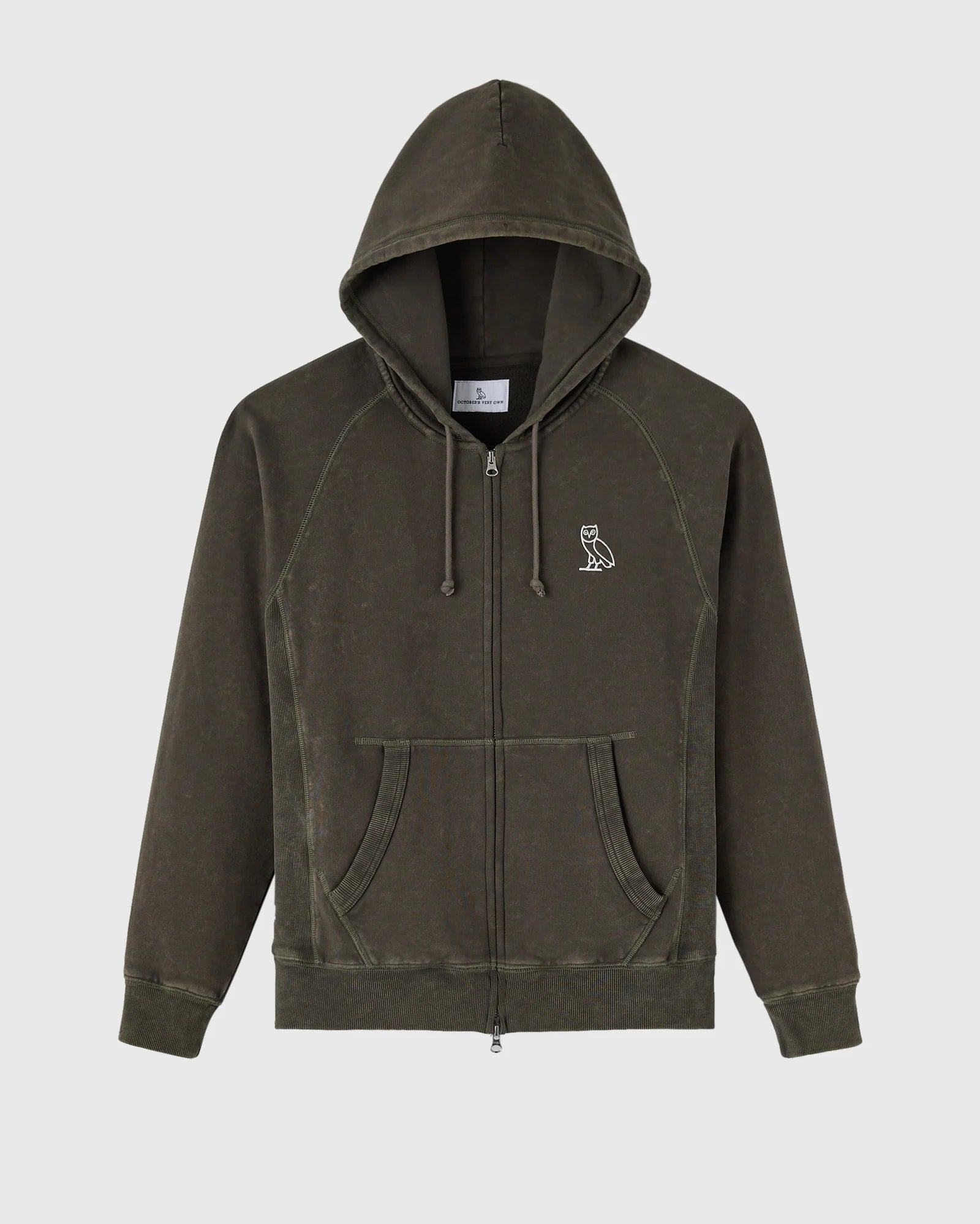 Muskoka Raglan Full Zip Hoodie Deep Olive