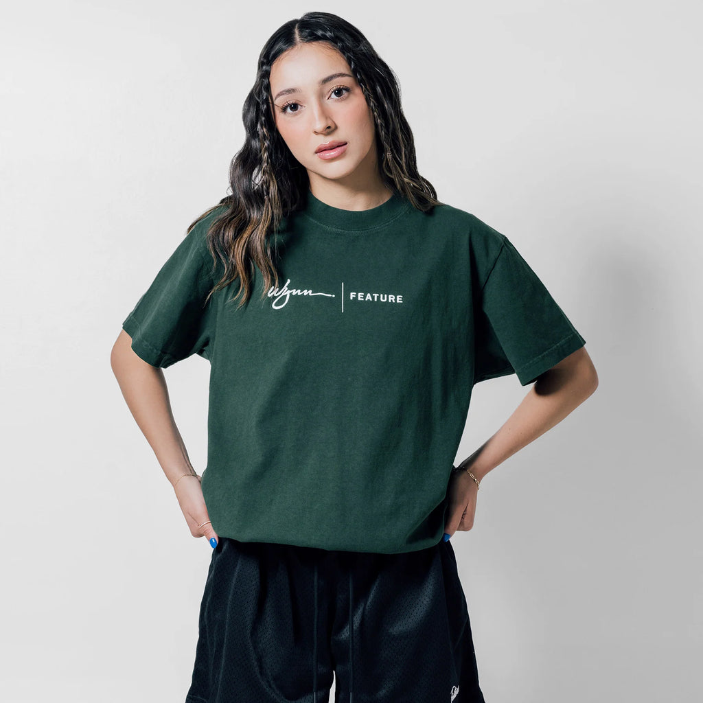 Feature x Wynn Logo Lock Up Tee White