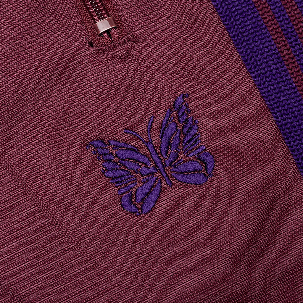 Track Pant Poly Smooth Wine