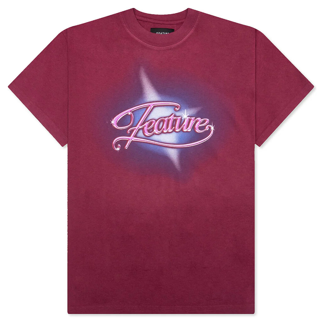 Shimmer Tee Maroon
