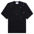 Beaded Lettering Tee Black