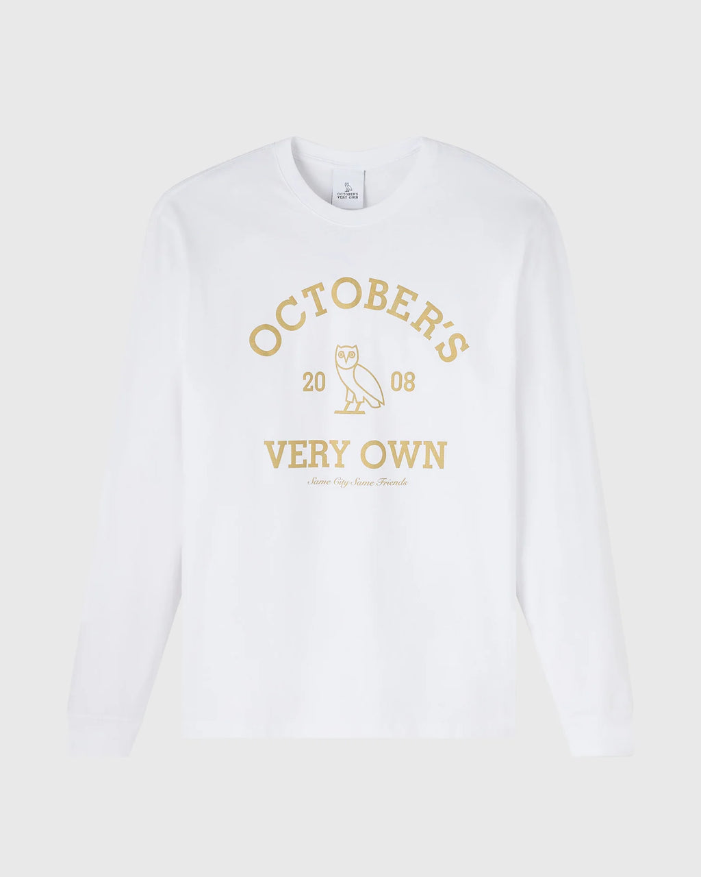 Collegiate Long Sleeve Tee White