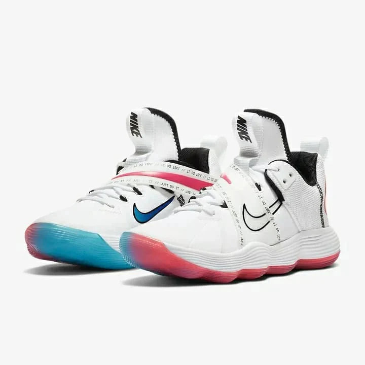 Tênis Nike React HyperSet 1 Vôlei Azul Rosa