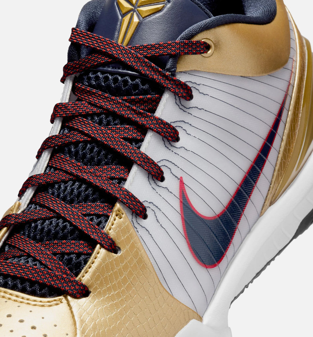 Kobe IV Protro Mens Lifestyle Shoe White Dark Obsidian Varsity Red Metallic Gold Limit One Per Customer