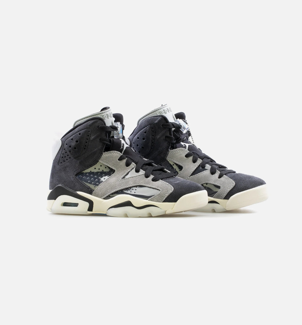 Air Jordan Retro 6 Tech Chrome Womens Lifestyle Shoe Black Grey