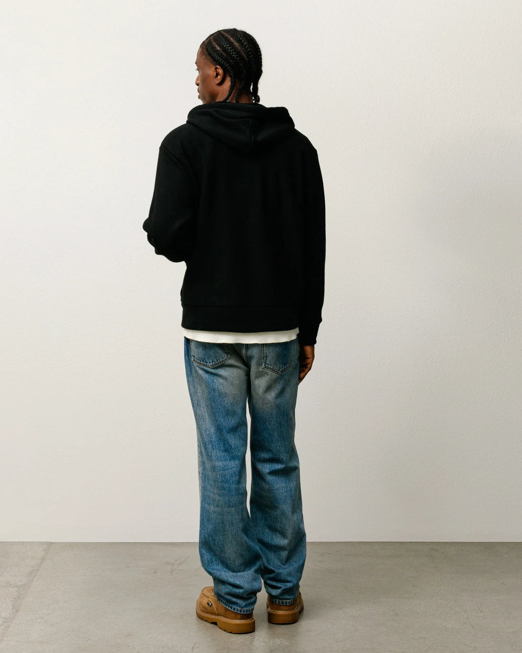 PATCH ZIP KNIT HOODIE