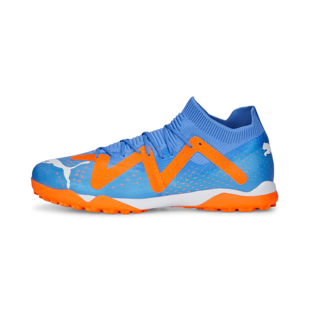 PUMA Future Match TT Turf Mens Soccer Cleats Blue Glimmer White Ultra Orange