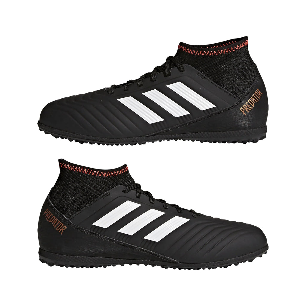 adidas Predator Tango 183 TF Turf Youth Soccer Cleats Black White Solar Red