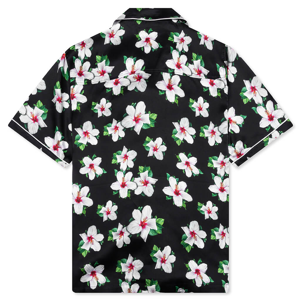 Howard Hawaiian Silk Shirt Black