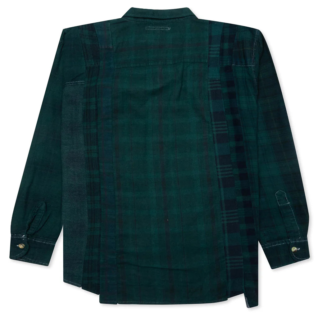 Over Dye 7 Cuts Shirt Green