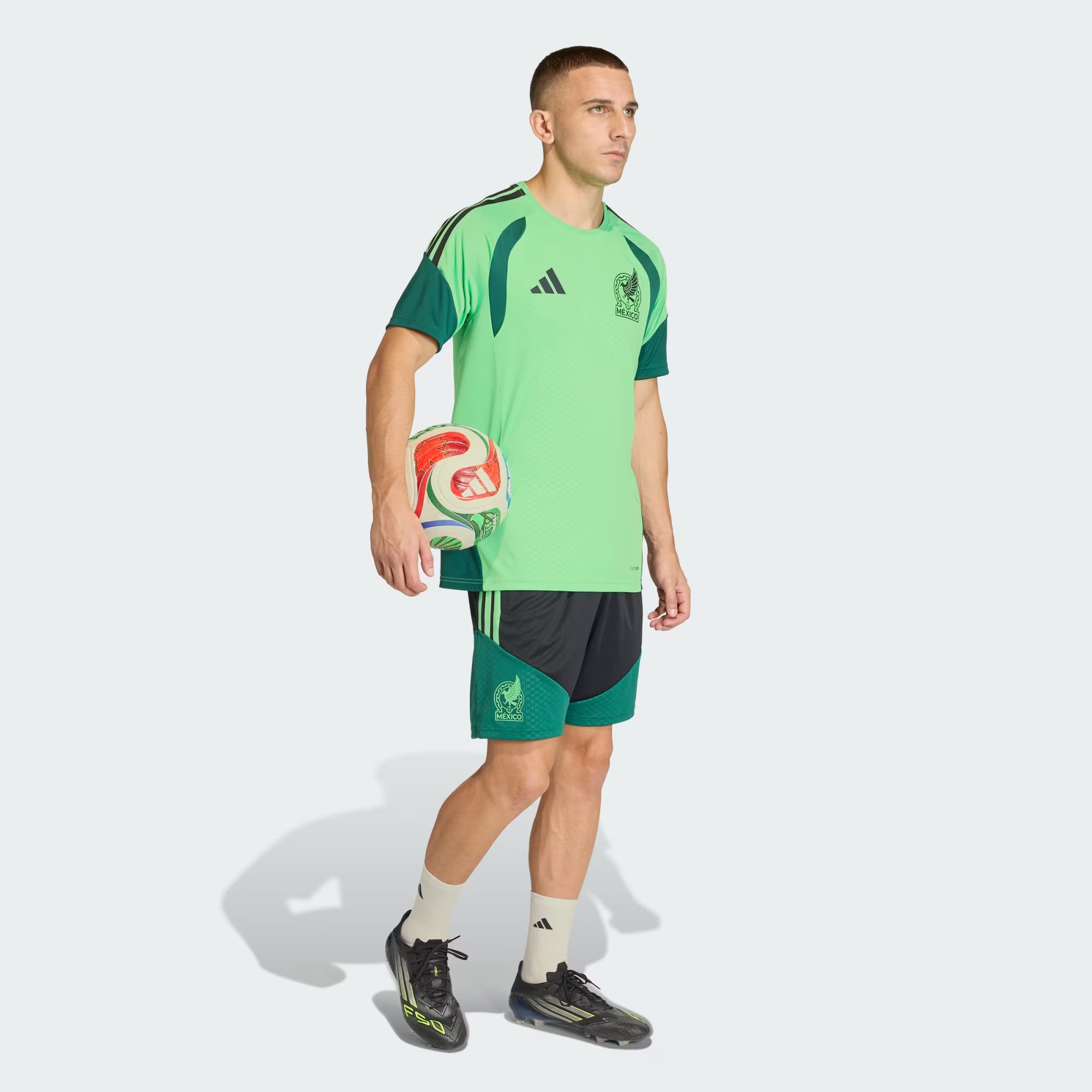 adidas Mexico 26 Tiro Training Mens Soccer Jersey Green