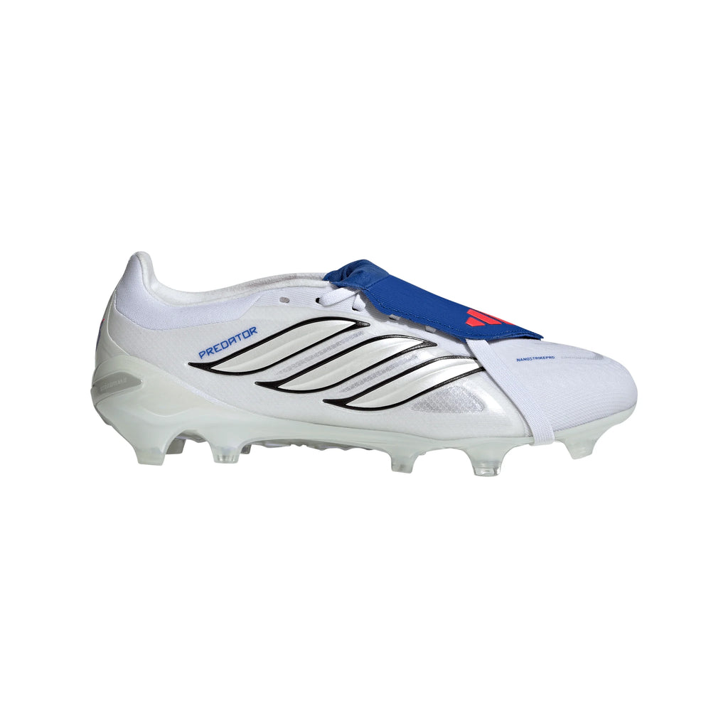 adidas Predator Pro Fold Over Tongue FG Firm Ground Mens Soccer Cleats White Zero Metallic Blue