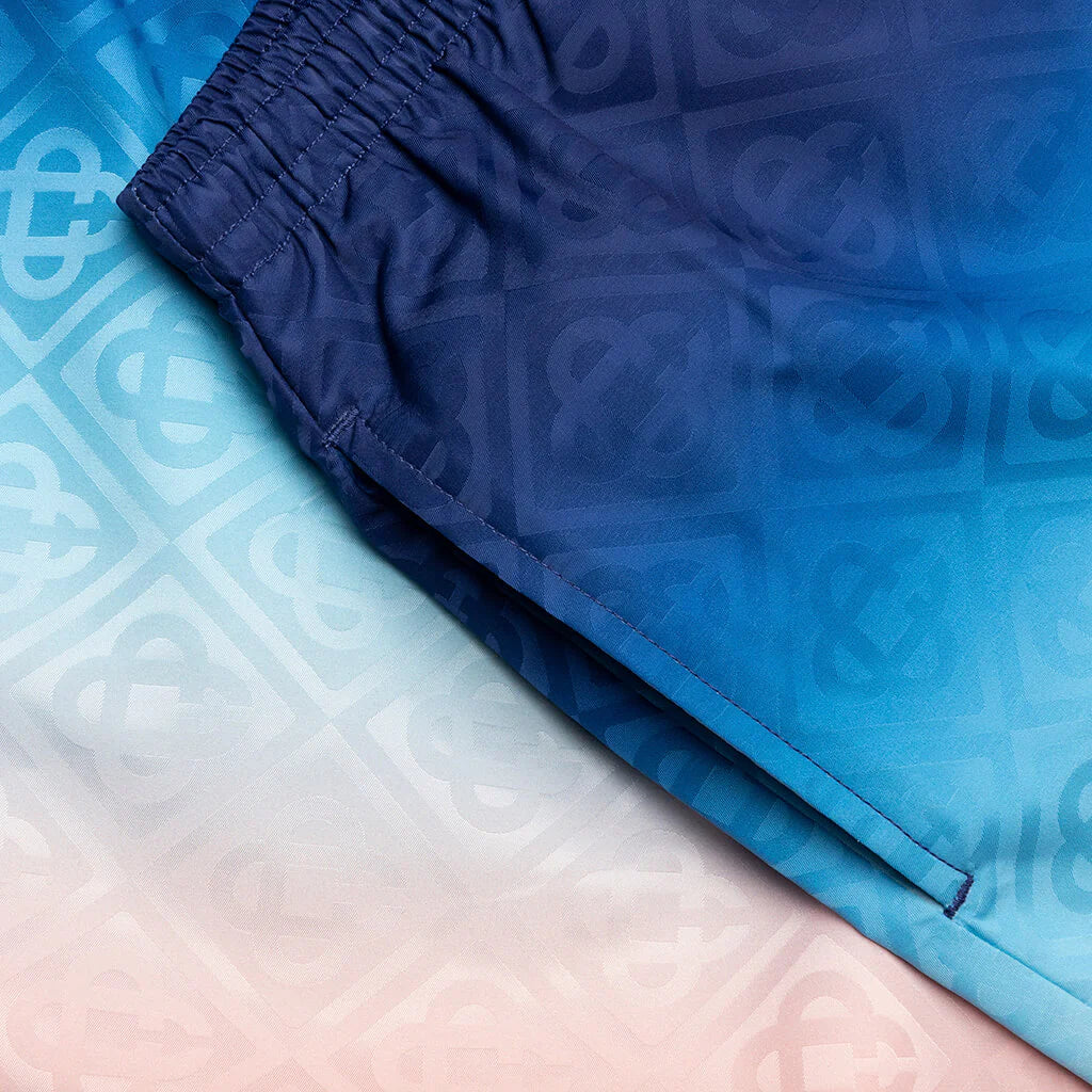 Gradient Printed Swim Shorts Blue