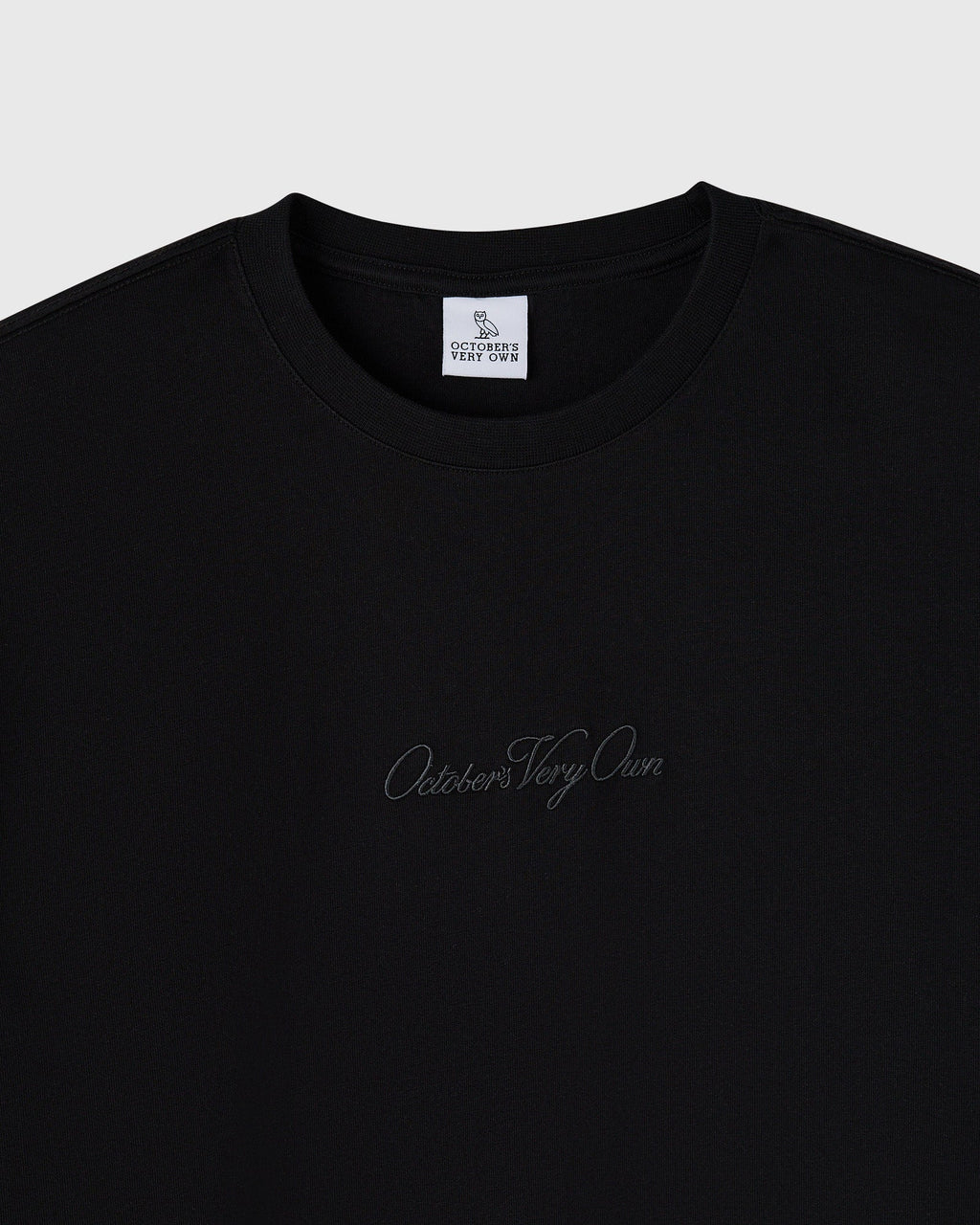 Luxe Jersey Script Tee Black