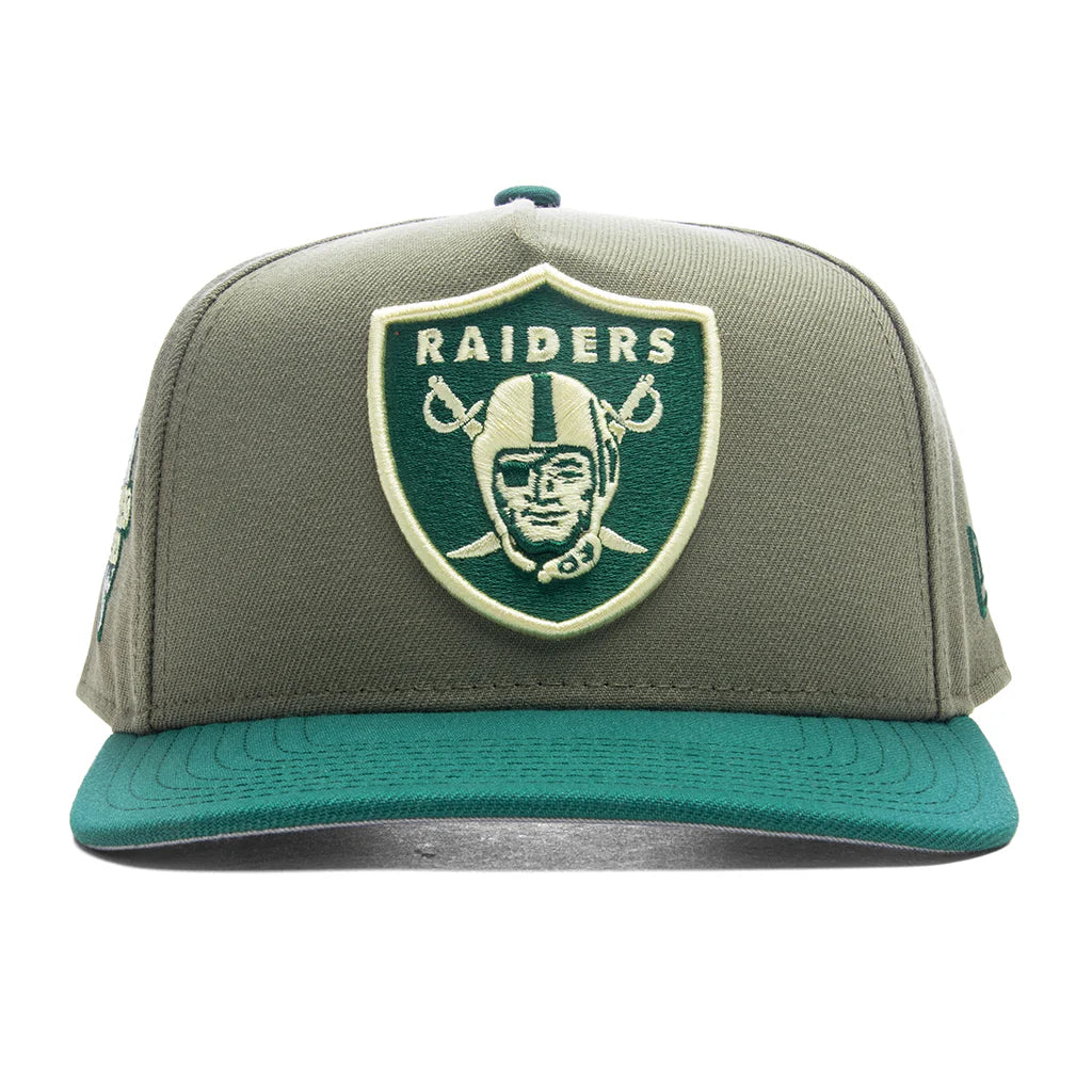 Feature x New Era 9FIFTY A Frame Snapback Las Vegas Raiders Green Back Emerald Green