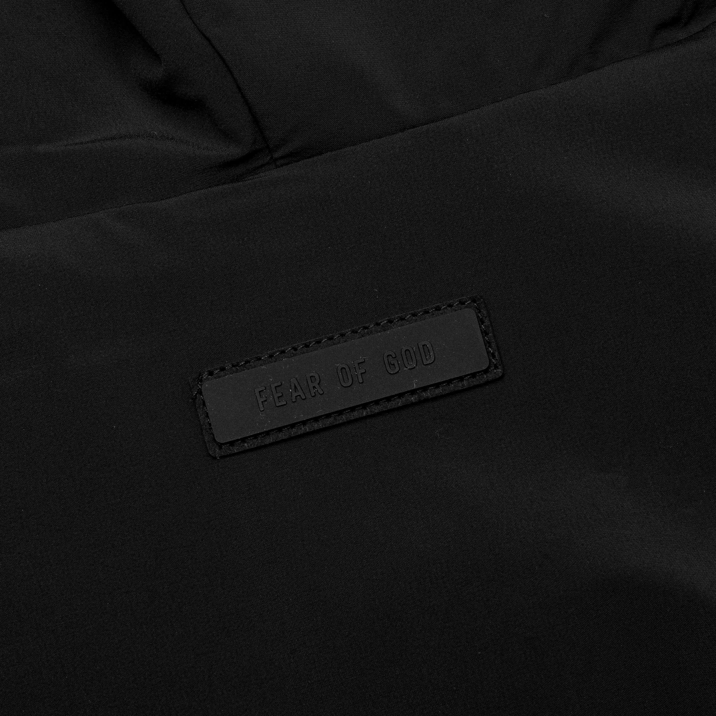 Nylon Fleece Hooded Sweater Jet Black