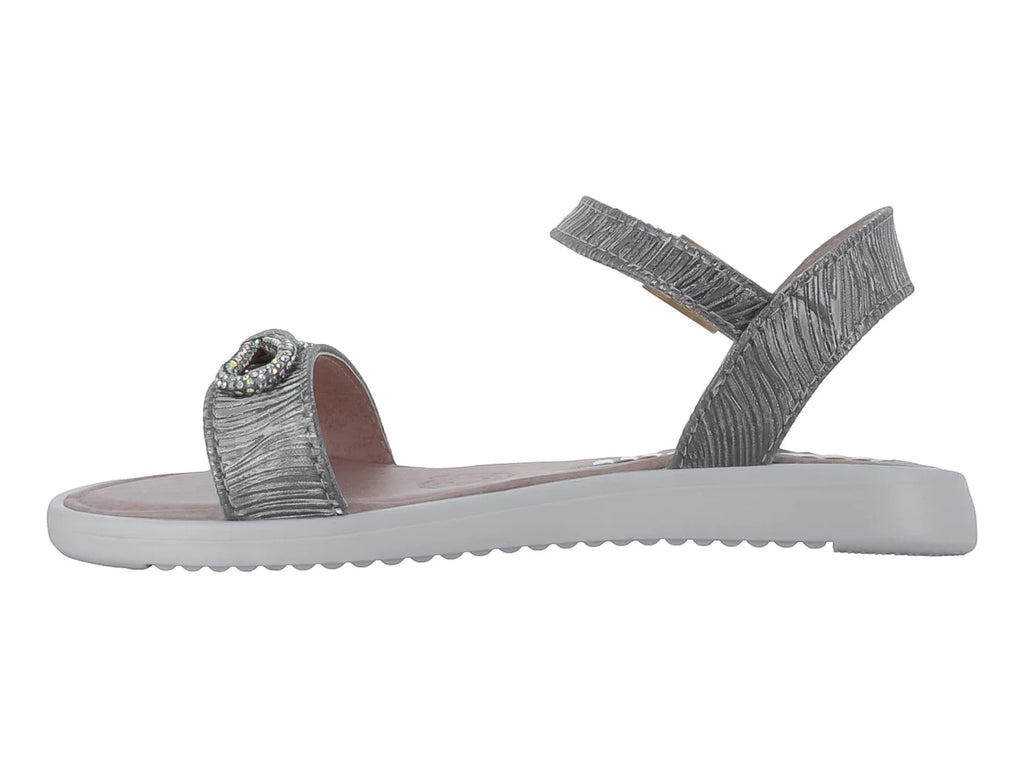 Sandalias Viris Princesitas Marfil Plata para Niña