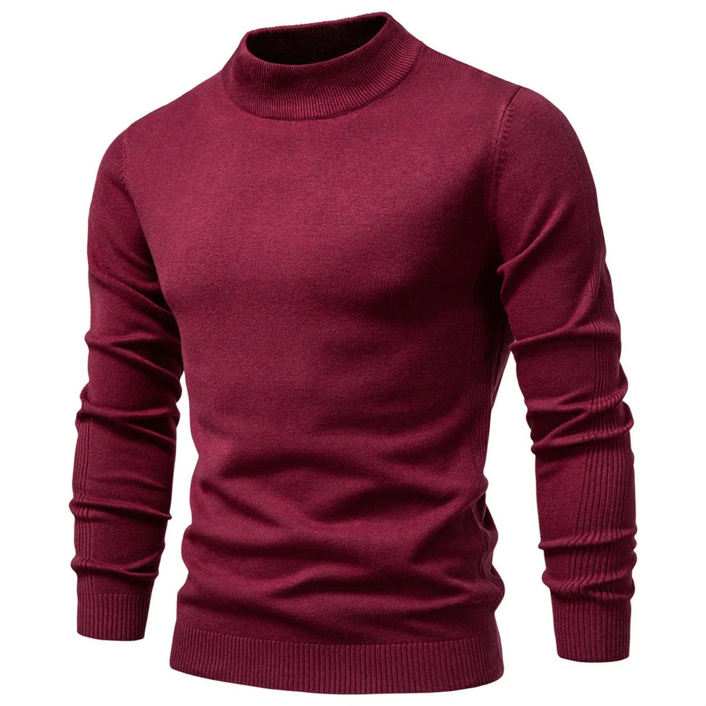 Mens Mockneck Pullover Sweater