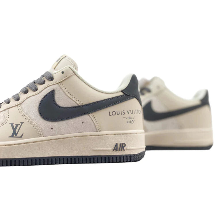 Louis Vuitton x Nike Air Force 1 Cream Mocha Edition Custom