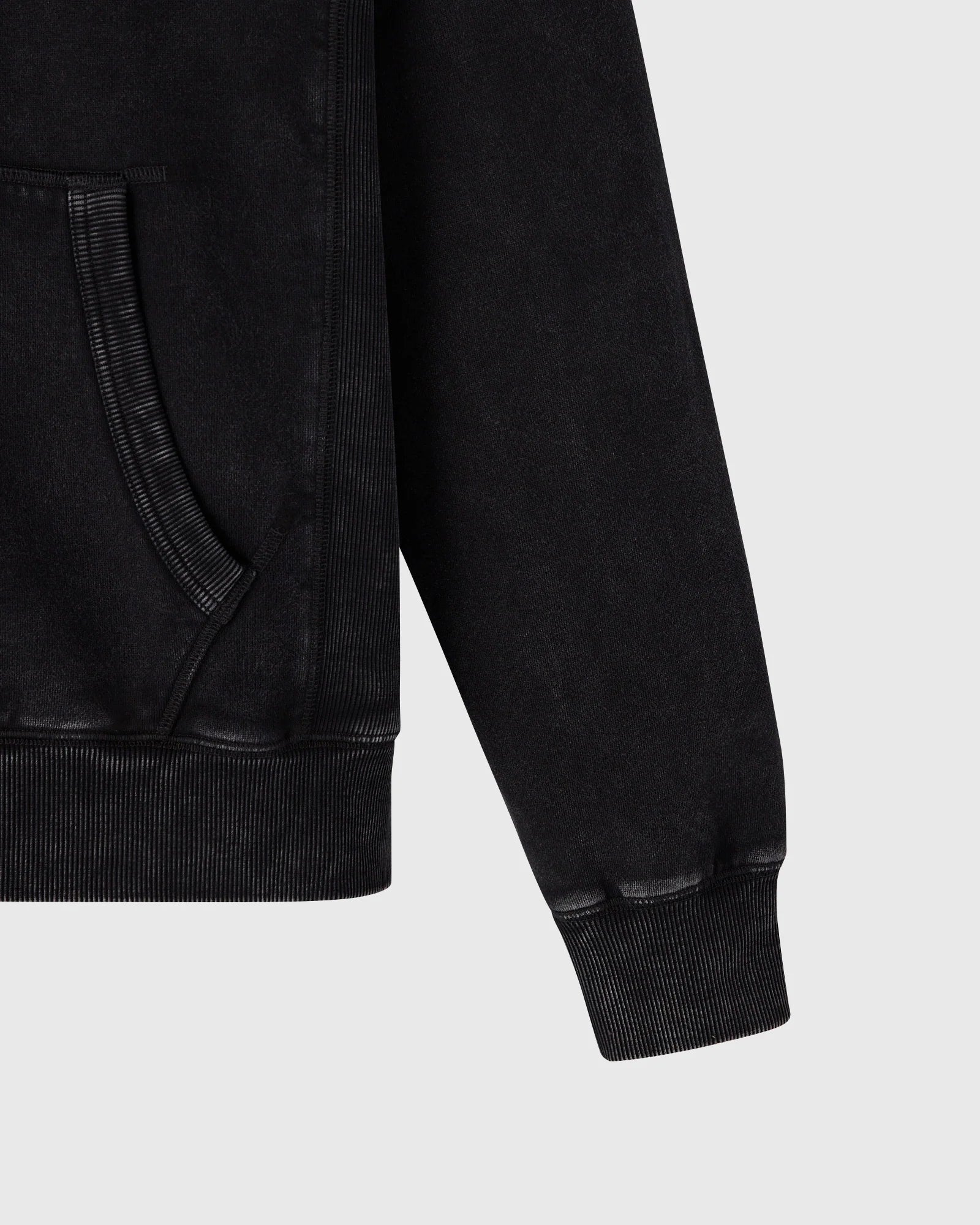 Muskoka Raglan Hoodie Garment Dyed Black