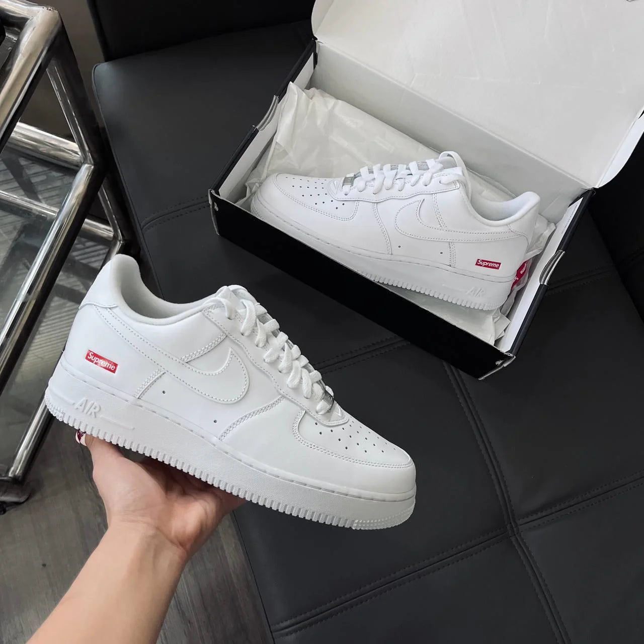 Nike Air Force 1x Supreme Low Box Logo White