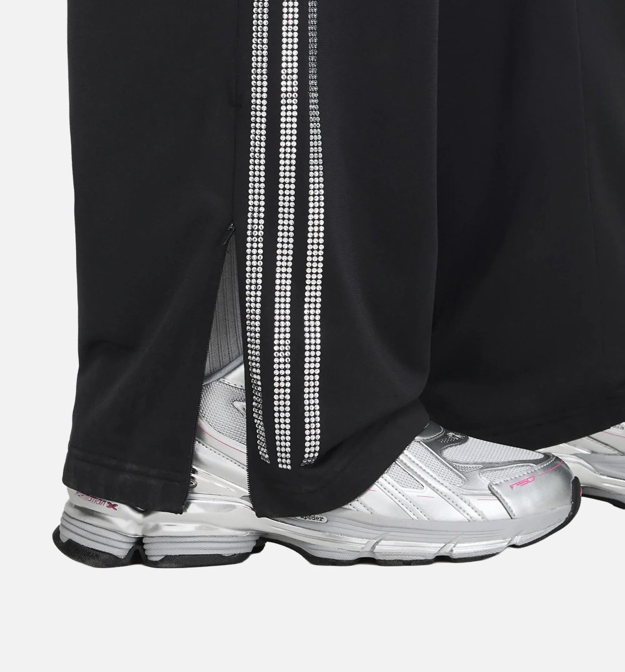 Sp5der Rhinestone Track Mens Pants Black