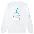 Brooklyn AJ11 Graphic L S Tee White