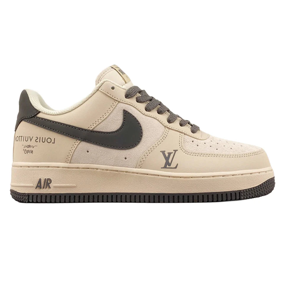 Louis Vuitton x Nike Air Force 1 Cream Mocha Edition Custom
