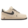 Louis Vuitton x Nike Air Force 1 Cream Mocha Edition Custom