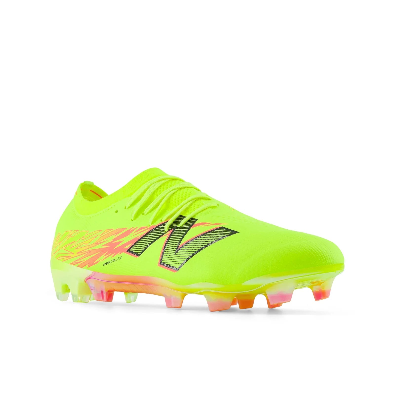 New Balance Furon V8 Elite FG Firm Ground Soccer Cleats Hi lite with Energy Red