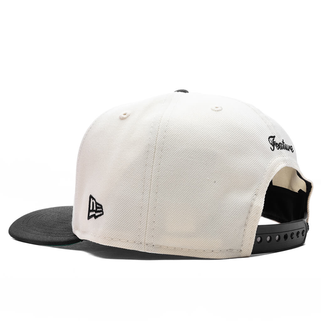 FEATURE x New Era 9FIFTY A Frame Snapback Curve LV Bones Chrome Black