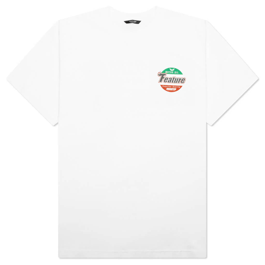 Motor Oil Tee White