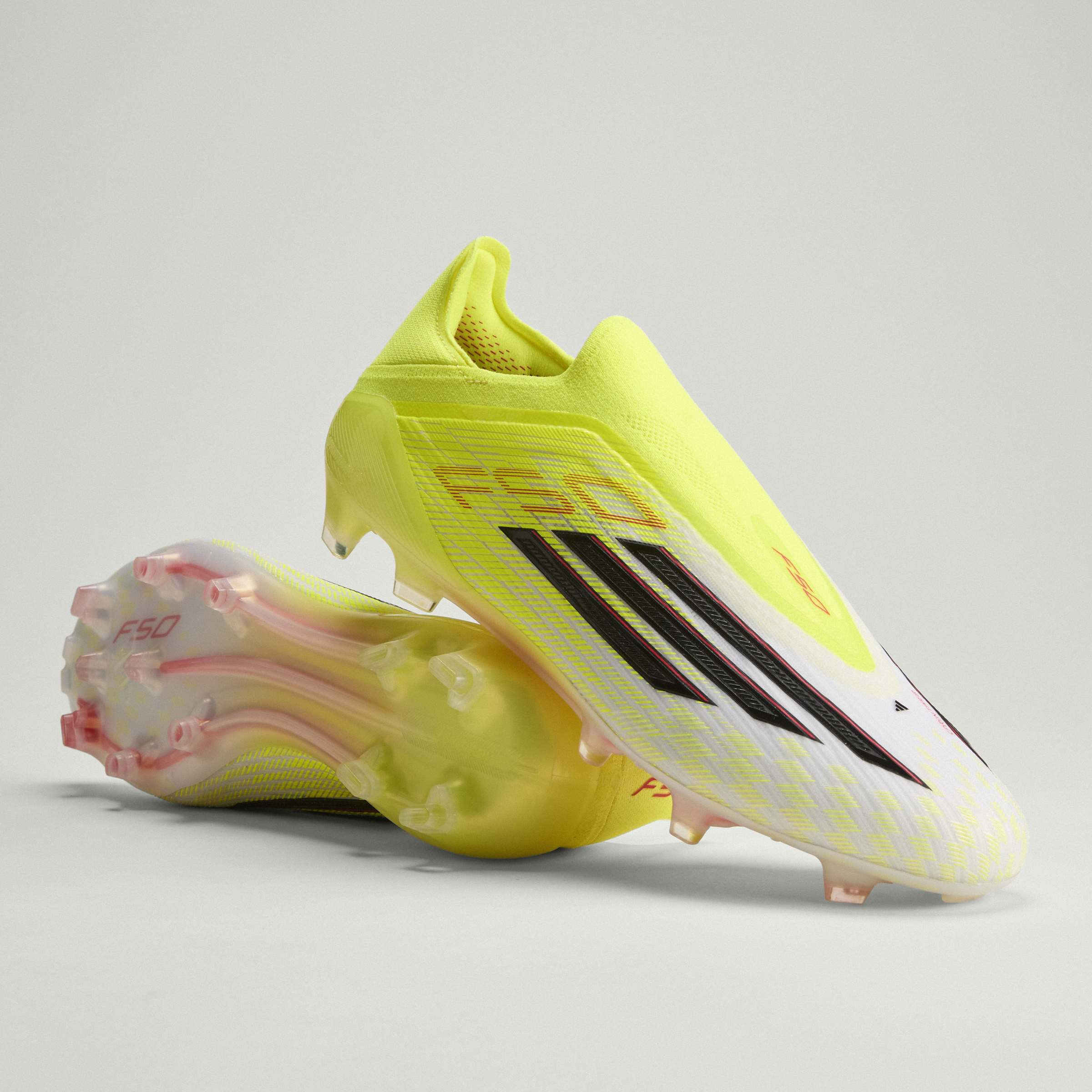 adidas F50 Elite Laceless FG Firm Ground Mens Soccer Cleats Yellow Black Red