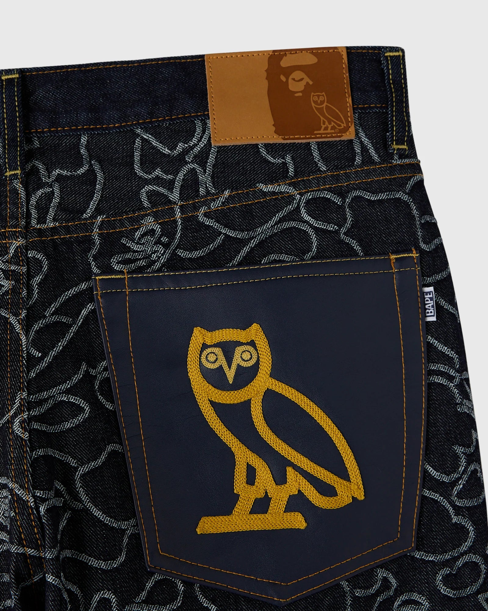 BAPE 1st Camo Jacquard Denim Pant Indigo
