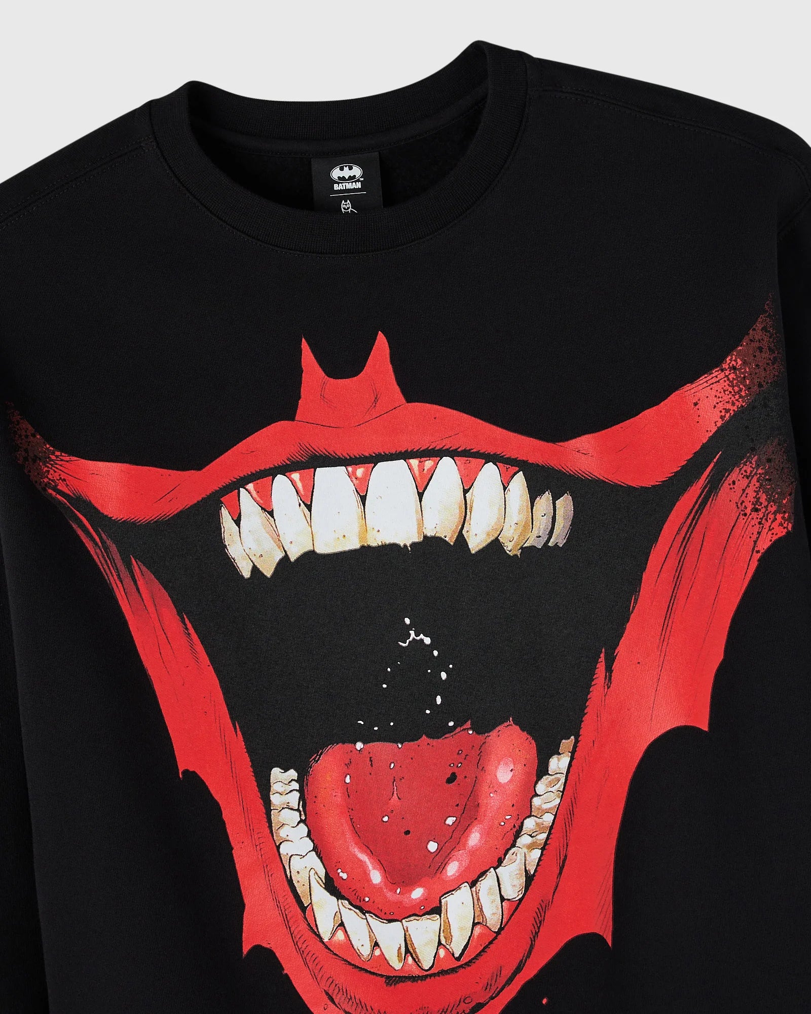Bat Smile Crewneck Sweatshirt Black