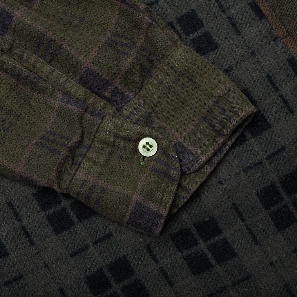 Over Dye 7 Cuts Shirt Brown
