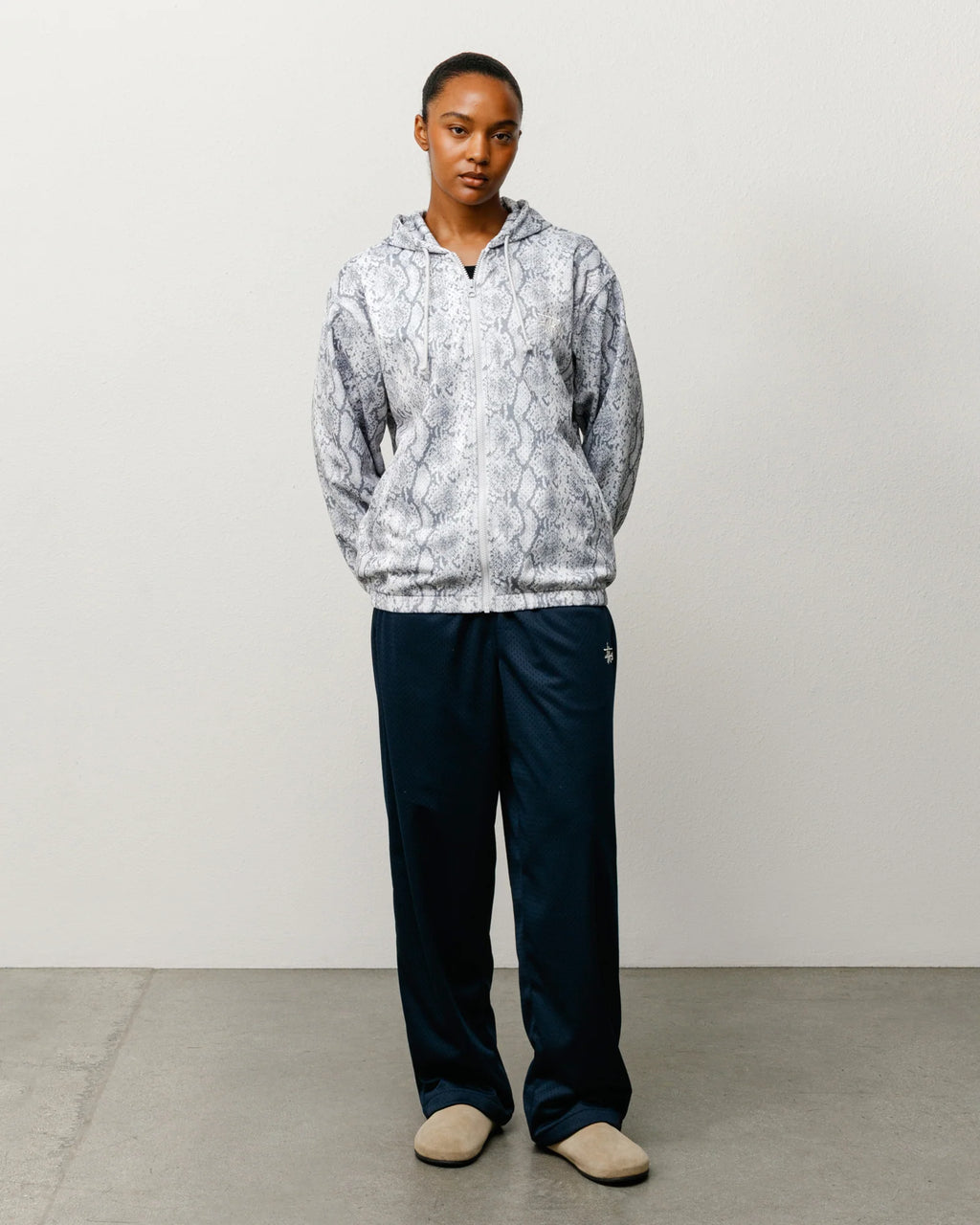 ATHLETIC MESH ZIP HOODIE
