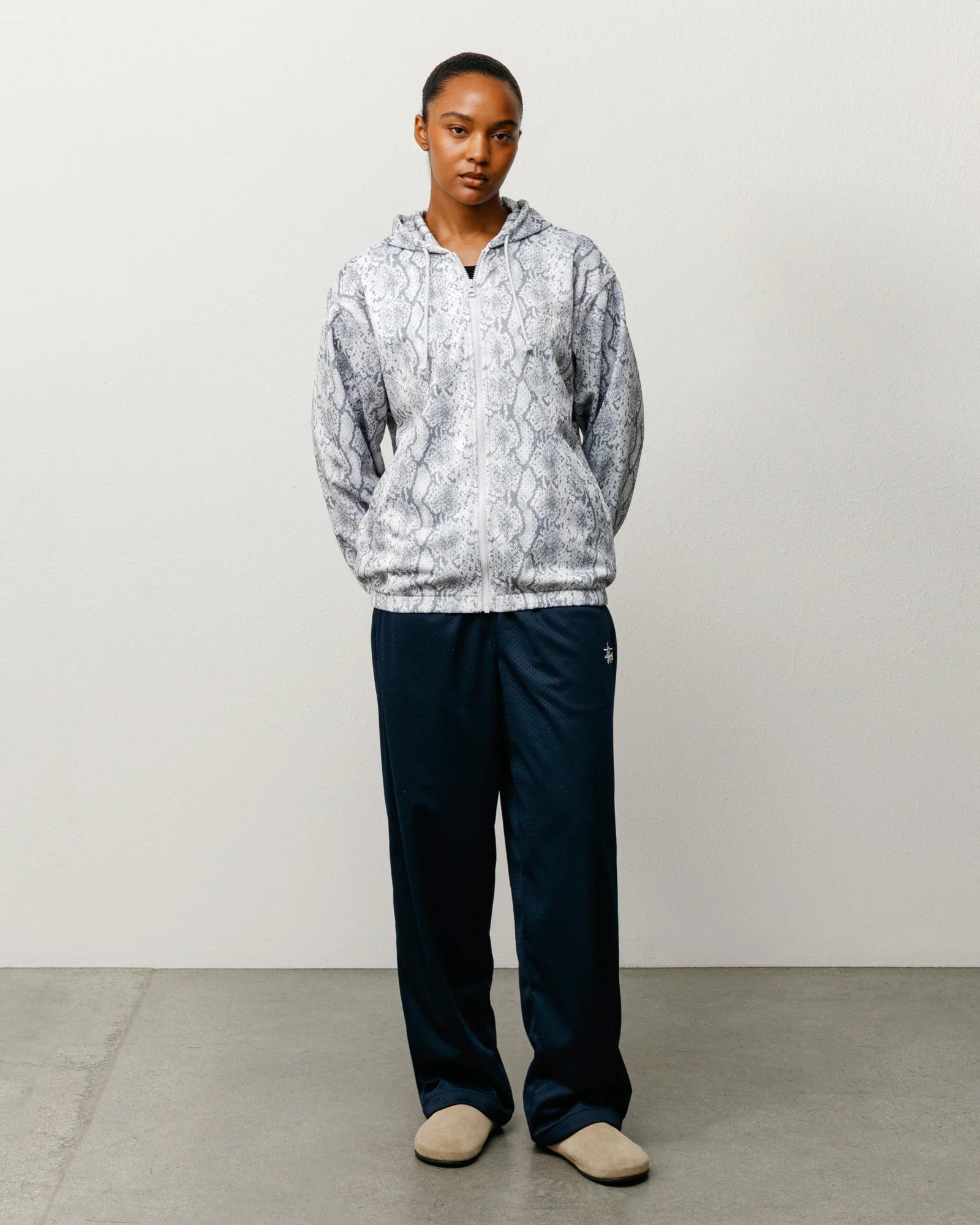 ATHLETIC MESH ZIP HOODIE