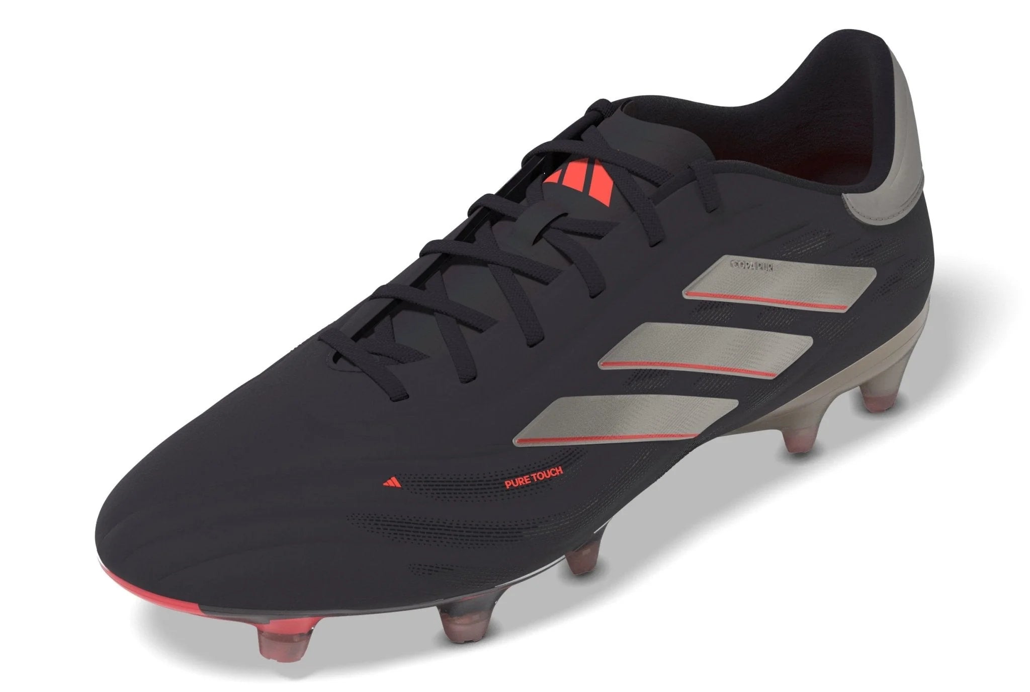 adidas Copa Pure 2 Elite Firm Ground Soccer Cleats Black Platin Metallic Turbo