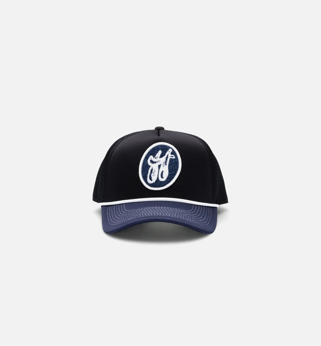 H Patch Trucker Mens Hat Black