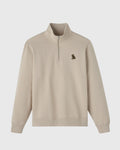 Classic Quarter Zip Mockneck Sweatshirt Sandstone