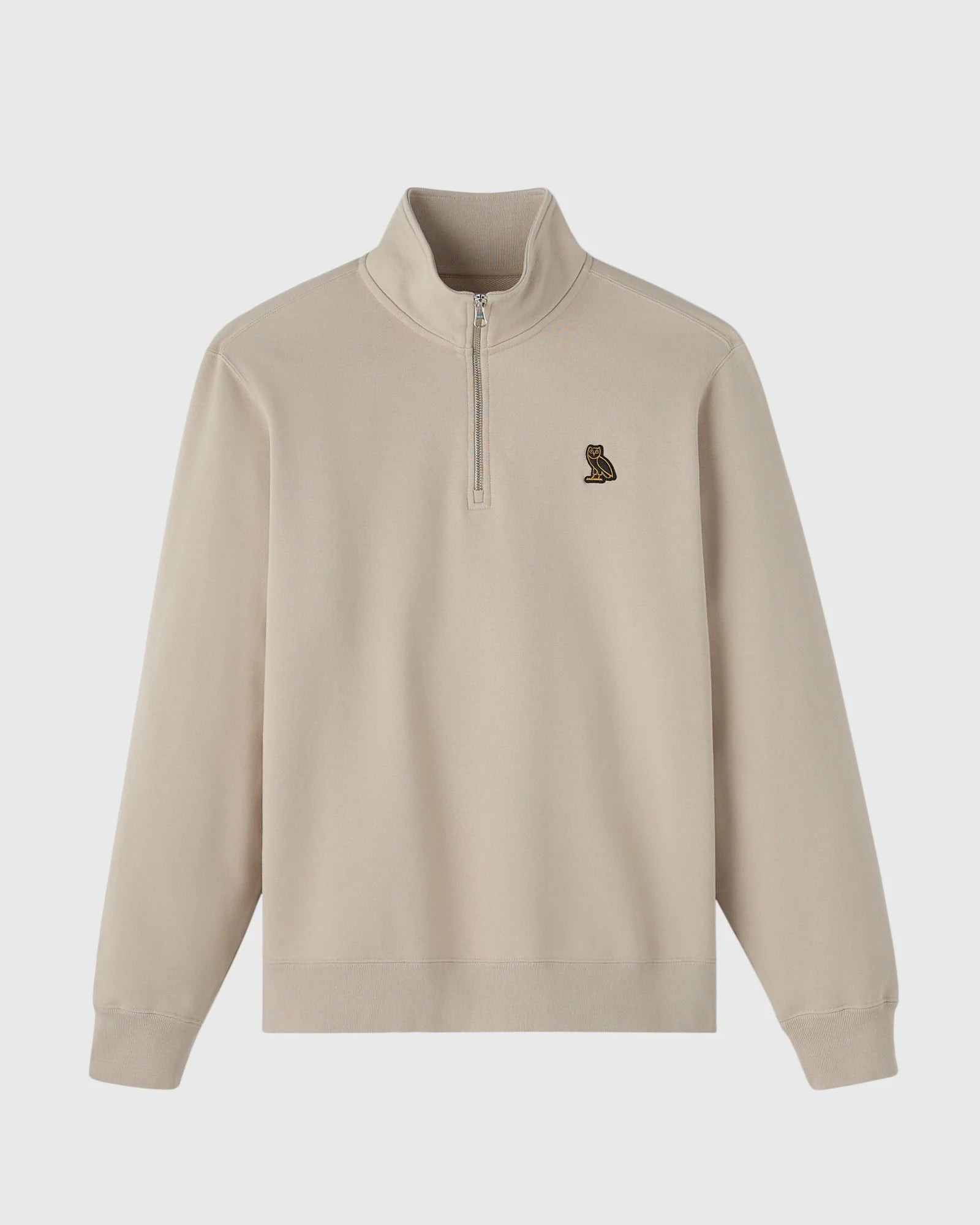 Classic Quarter Zip Mockneck Sweatshirt Sandstone