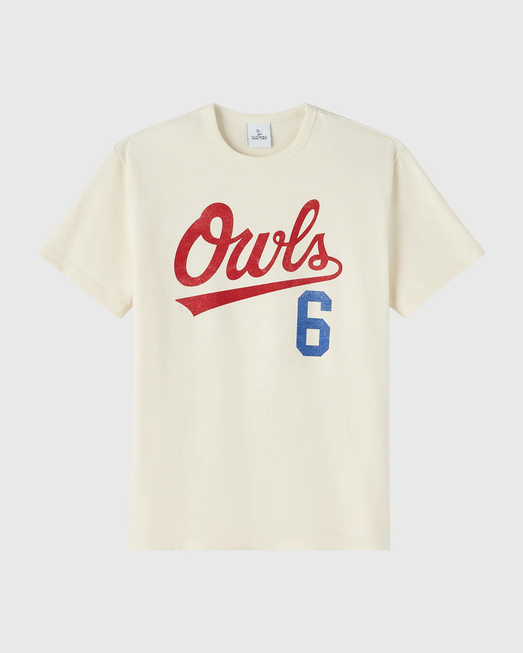 Owls Script Tee Cream
