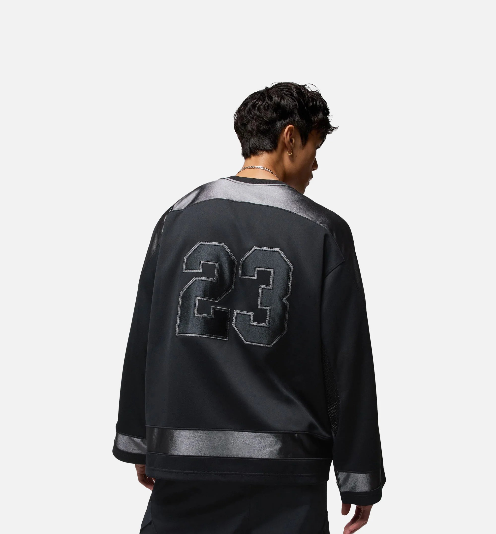 Brooklyn Collegiate Hockey Mens Jersey Black Iron Grey Iron Grey