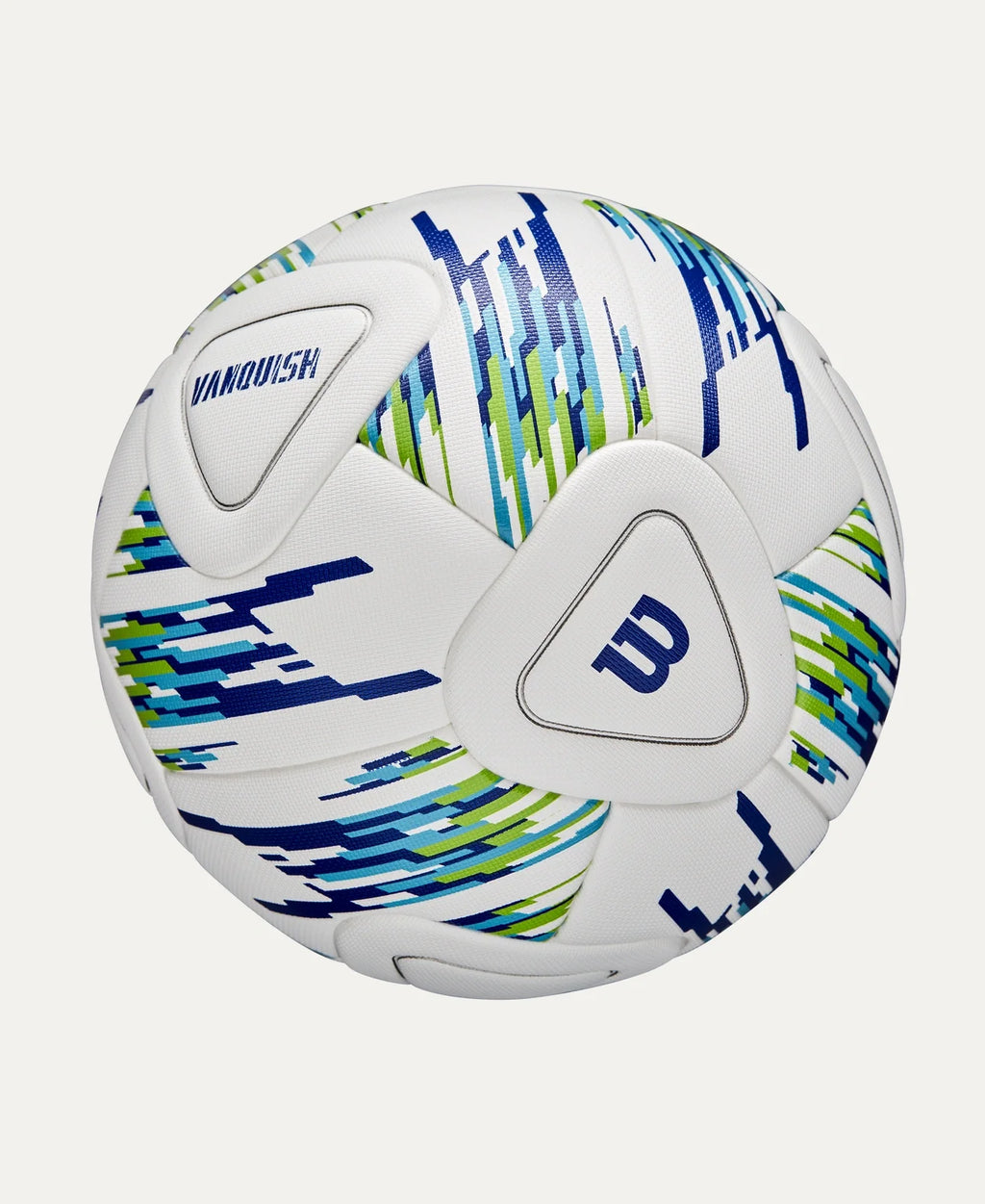 Wilson NCAA Vanquish Match Soccer Ball White Blue Green