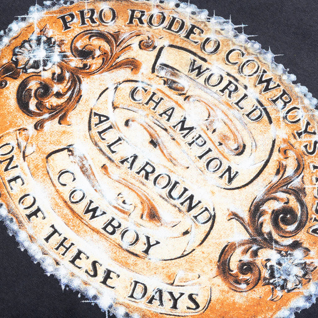 World Champions T Shirt Sun Faded Black