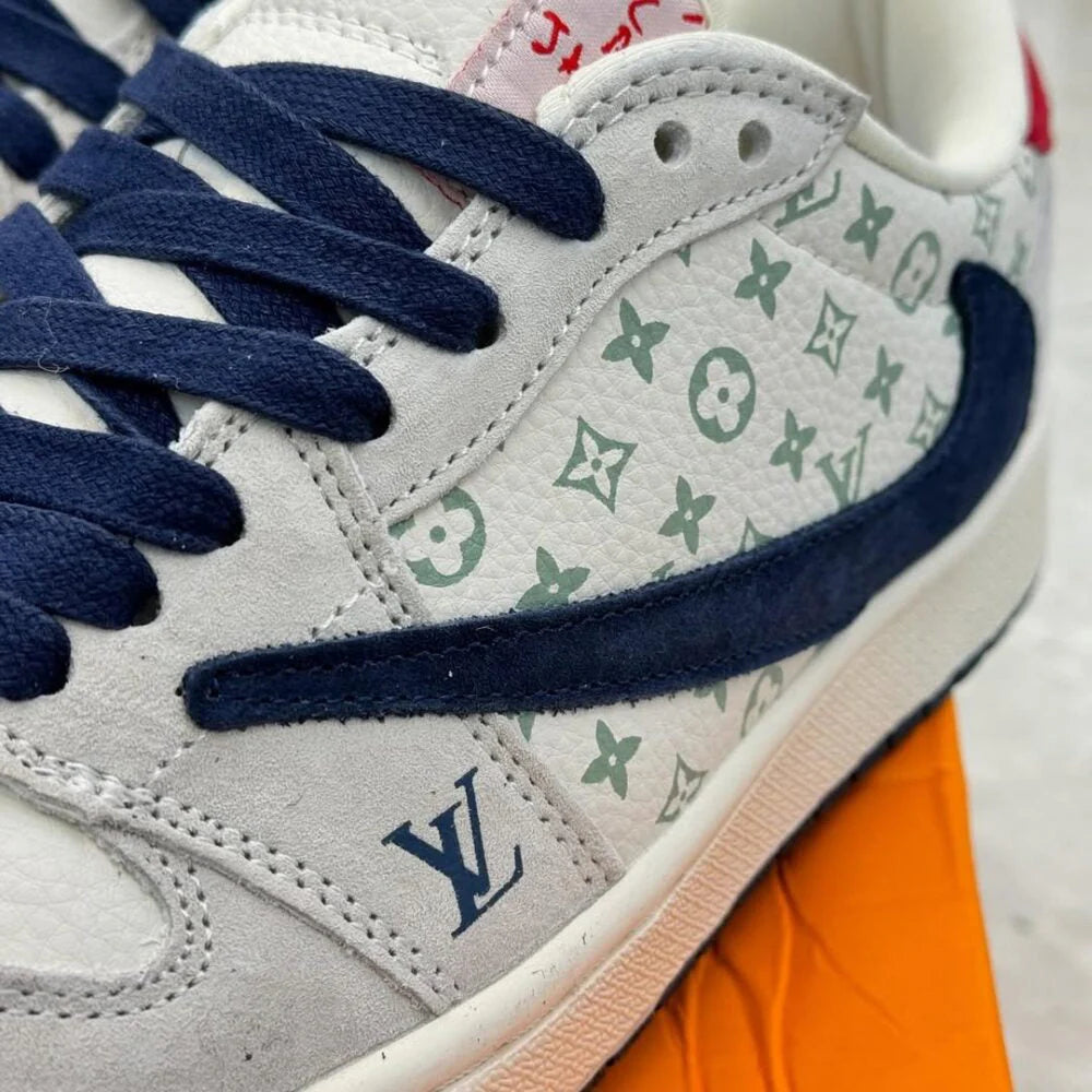 Louis Vuitton x Nike Air Jordan 1 Low Tricolor Monogram Custom