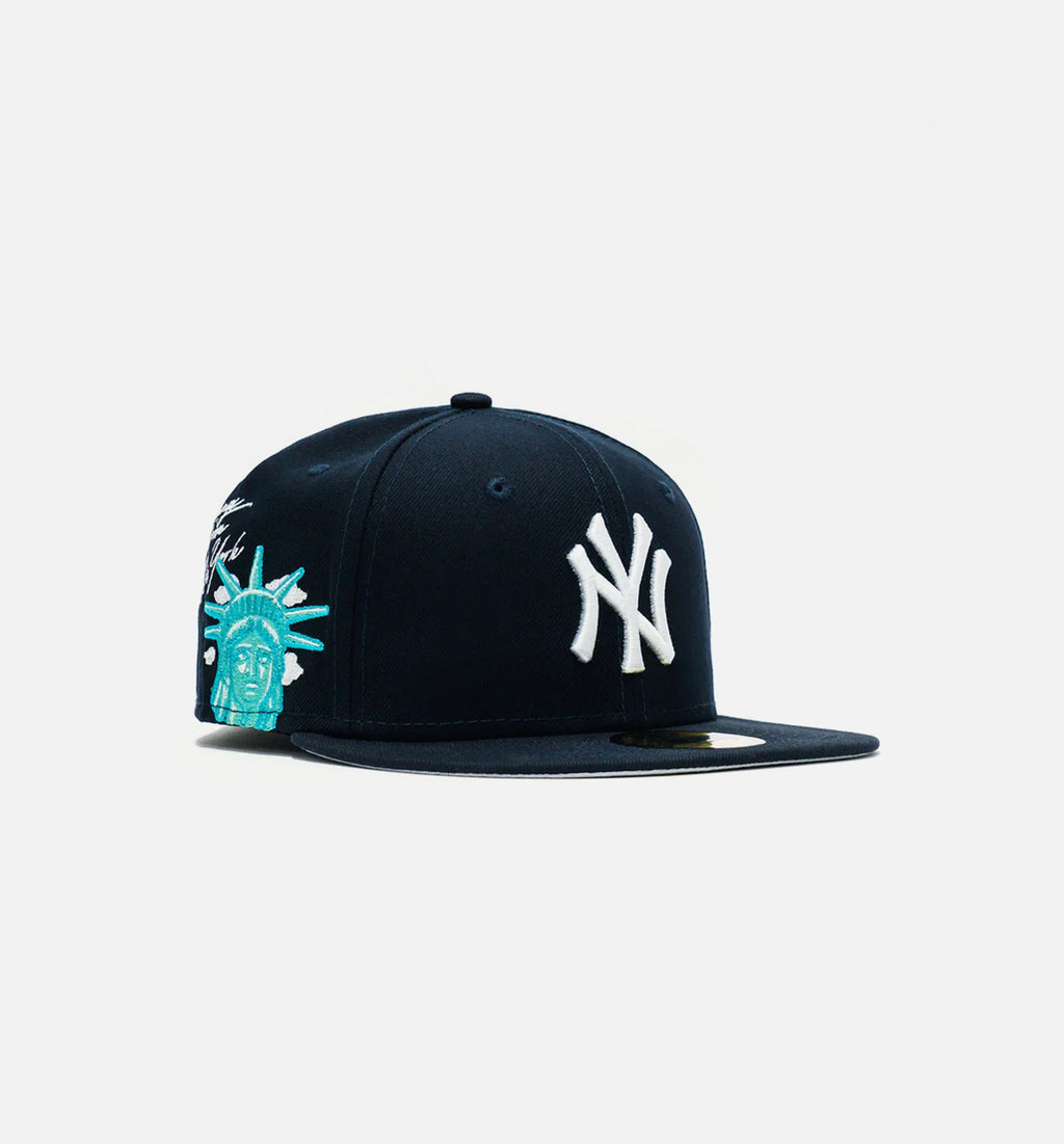 New York Yankees Cloud Icon 59Fifty Fitted Cap Mens Hat Navy Blue